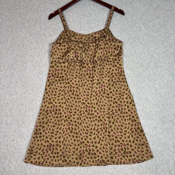 Cabi Animal Print Casino Satin Slip Cami Mini Dress Size Small - Picture 7 of 12